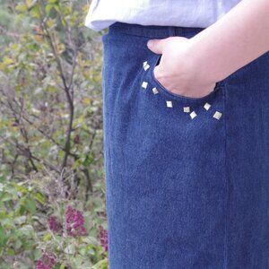 Ladies Jean Skirt By Lucia 32 Waist